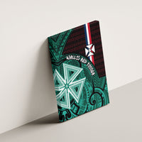 Wallis And Futuna Canvas Wall Art Tribal Polynesian Tattoo Heritage Cross Flag