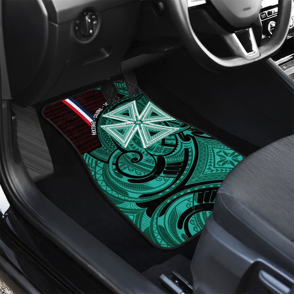 Wallis And Futuna Car Mats Tribal Polynesian Tattoo Heritage Cross Flag