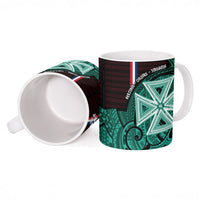 Wallis And Futuna Ceramic Mug Tribal Polynesian Tattoo Heritage Cross Flag