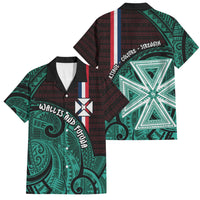 Wallis And Futuna Family Matching Puletasi and Hawaiian Shirt Tribal Polynesian Tattoo Heritage Cross Flag
