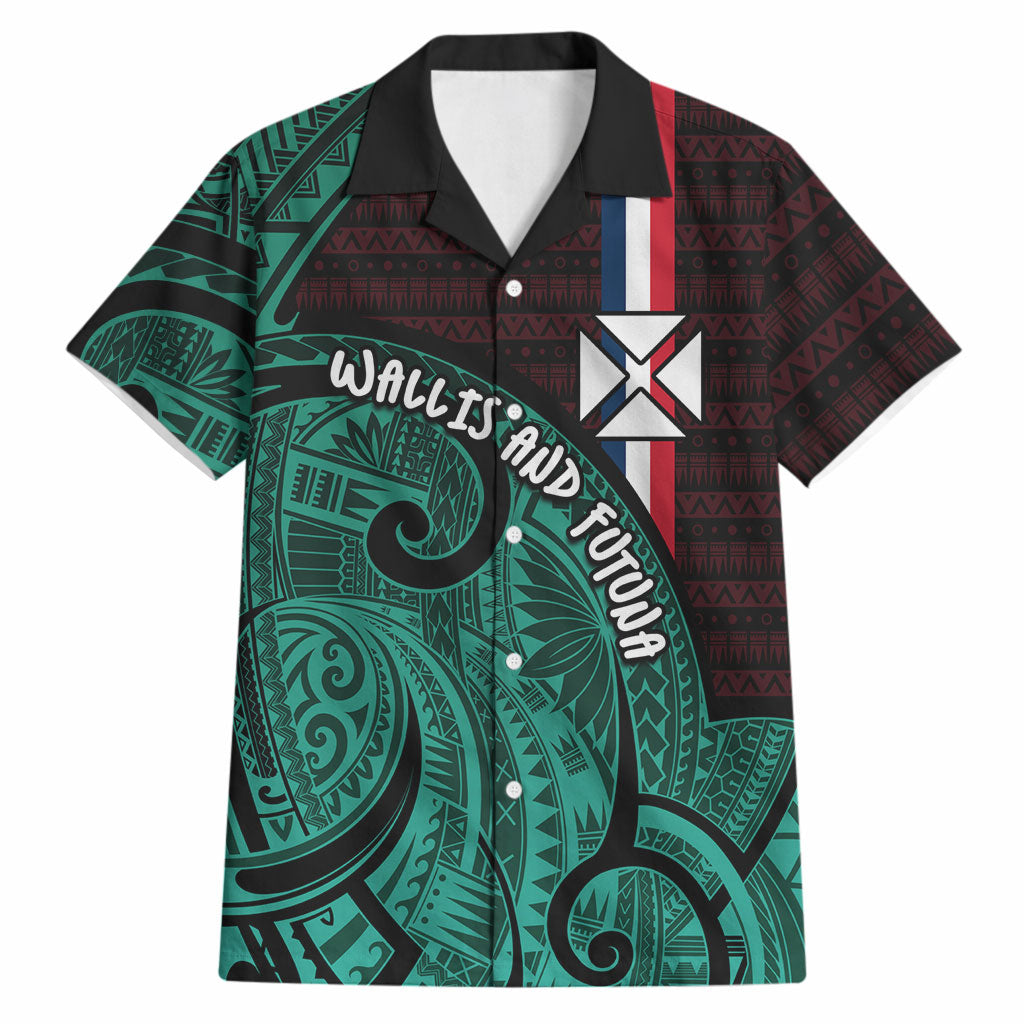 Wallis And Futuna Hawaiian Shirt Tribal Polynesian Tattoo Heritage Cross Flag
