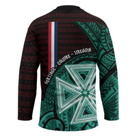 Wallis And Futuna Hockey Jersey Tribal Polynesian Tattoo Heritage Cross Flag