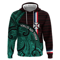 Wallis And Futuna Hoodie Tribal Polynesian Tattoo Heritage Cross Flag