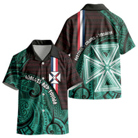 Wallis And Futuna Kid Hawaiian Shirt Tribal Polynesian Tattoo Heritage Cross Flag