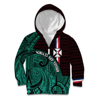 Wallis And Futuna Kid Hoodie Tribal Polynesian Tattoo Heritage Cross Flag