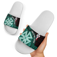Wallis And Futuna Slide Sandals Tribal Polynesian Tattoo Heritage Cross Flag