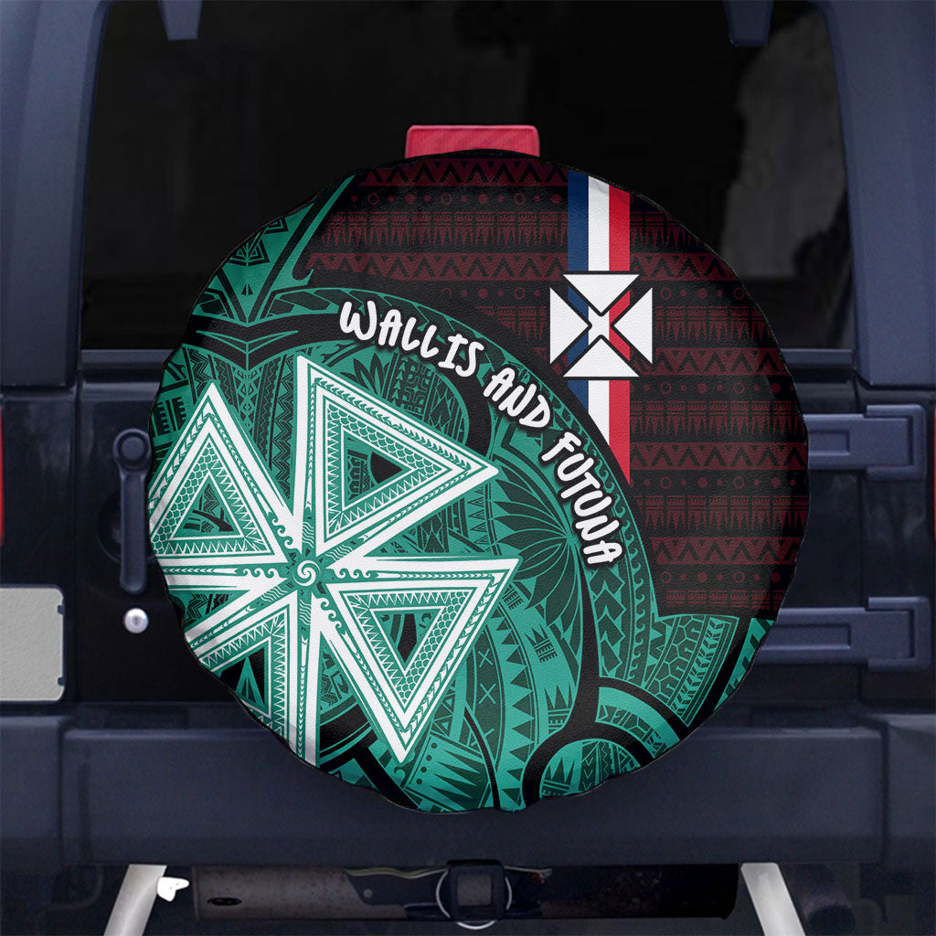 Wallis And Futuna Spare Tire Cover Tribal Polynesian Tattoo Heritage Cross Flag