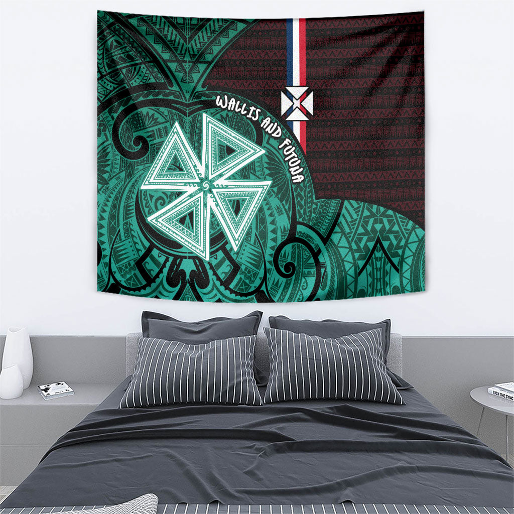 Wallis And Futuna Tapestry Tribal Polynesian Tattoo Heritage Cross Flag