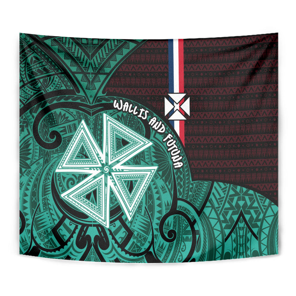 Wallis And Futuna Tapestry Tribal Polynesian Tattoo Heritage Cross Flag