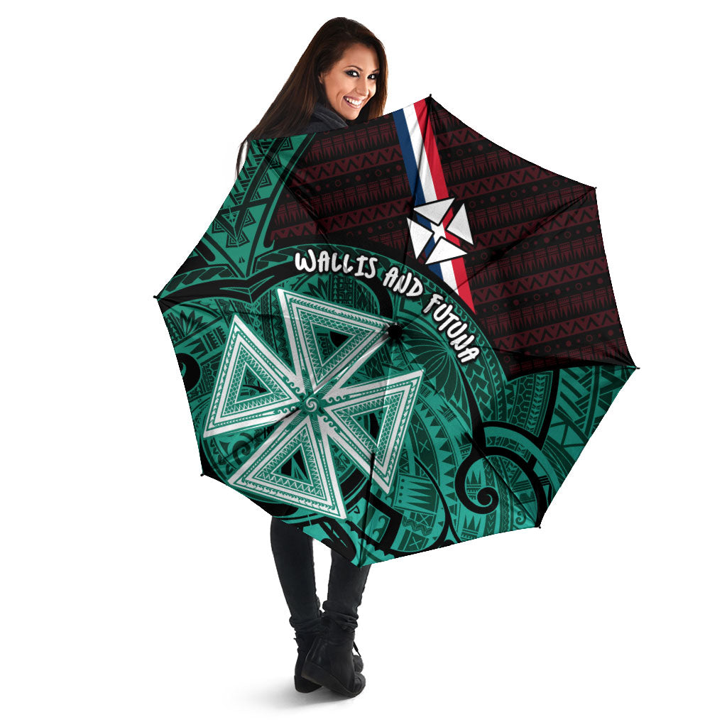 Wallis And Futuna Umbrella Tribal Polynesian Tattoo Heritage Cross Flag