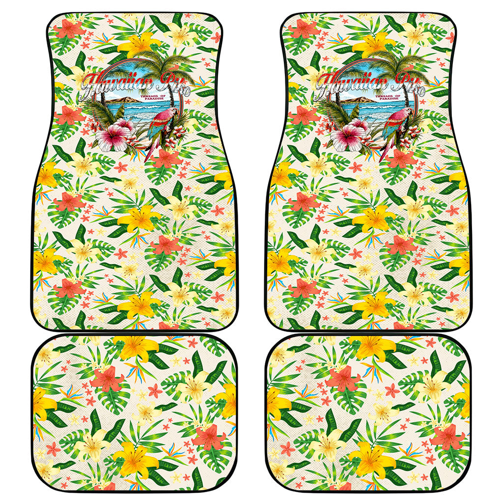 Hawaiian Piko Threads Of Paradise Aloha Car Mats Tropical Hibiscus Plumeria