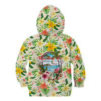 Hawaiian Piko Threads Of Paradise Aloha Kid Hoodie Tropical Hibiscus Plumeria
