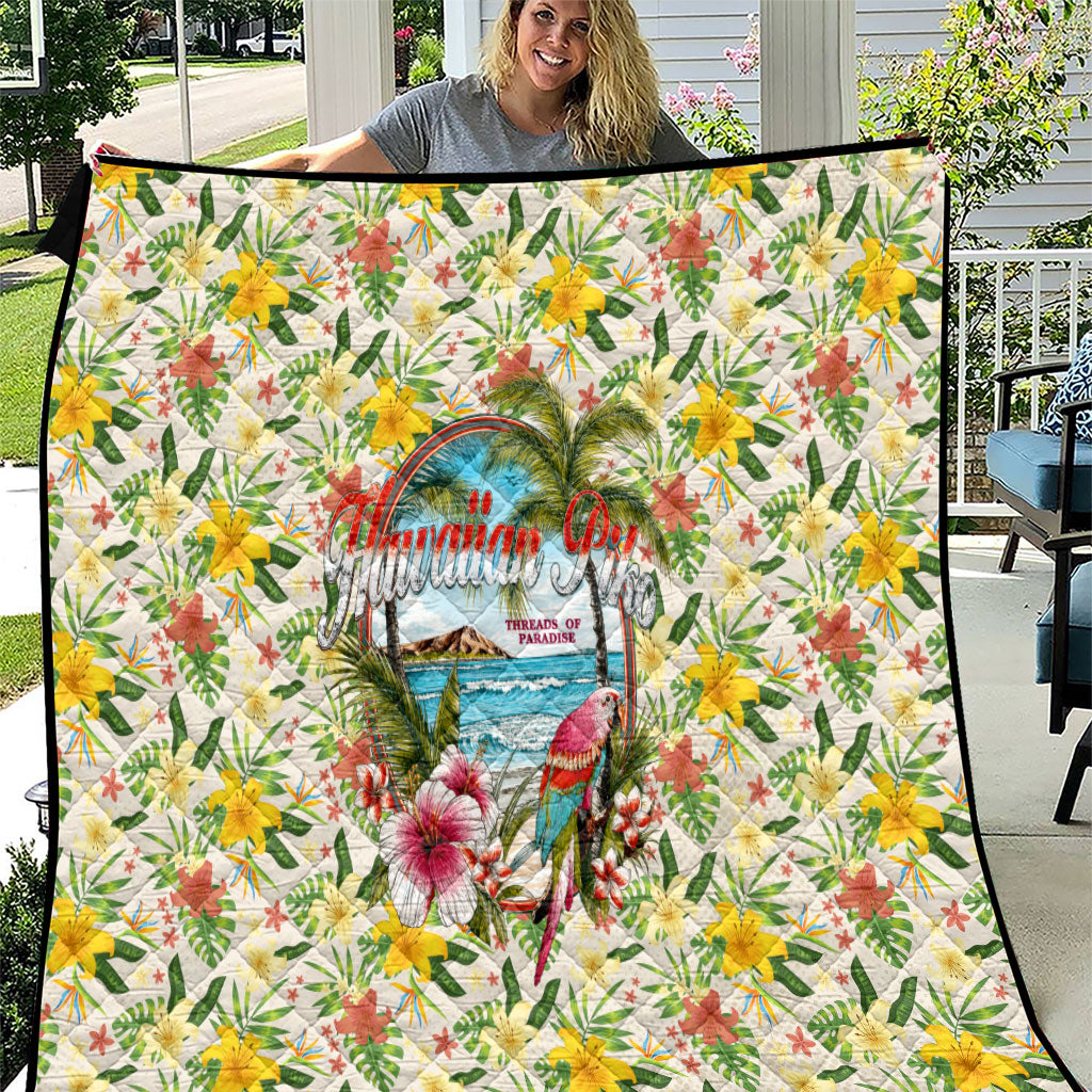 Hawaiian Piko Threads Of Paradise Aloha Quilt Tropical Hibiscus Plumeria
