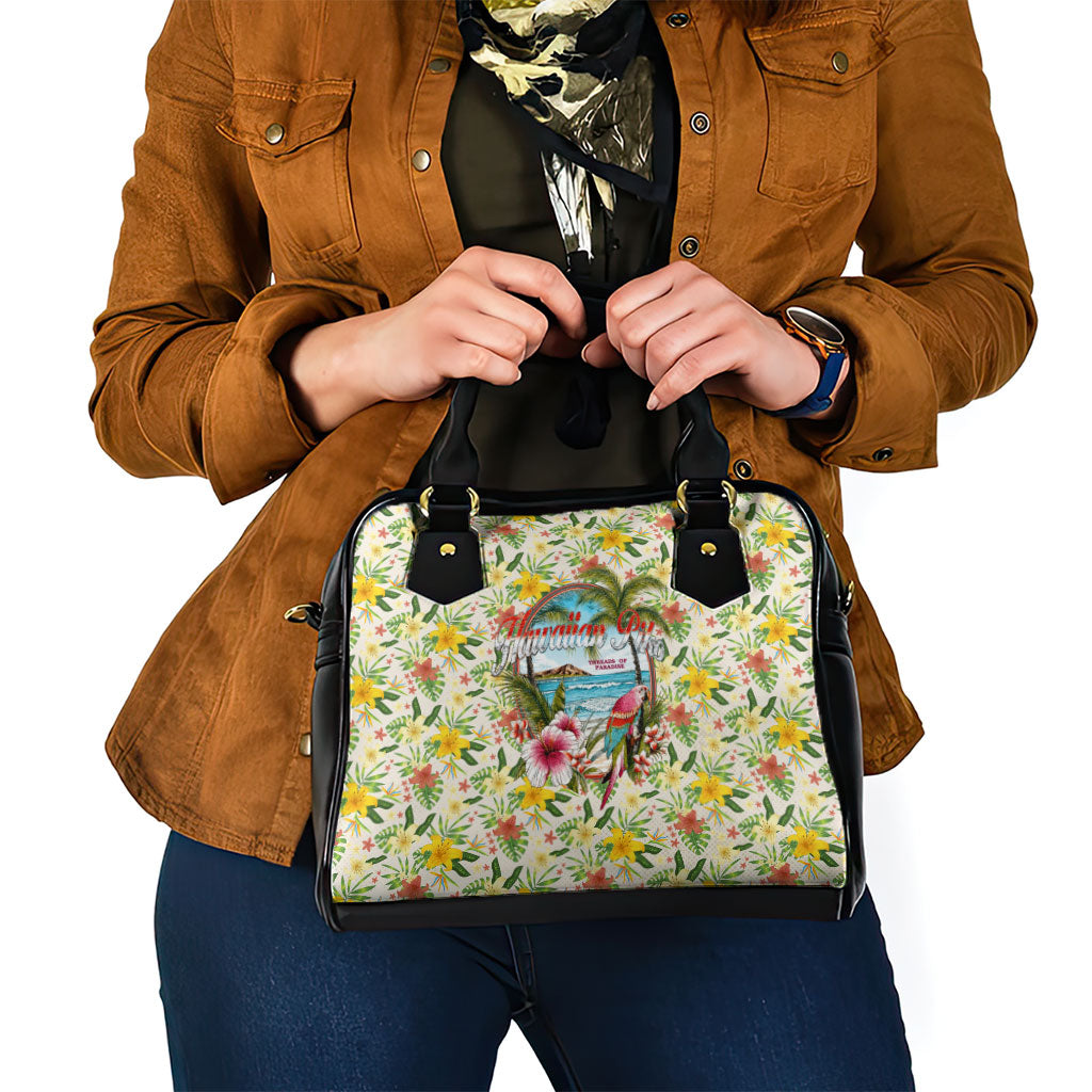 Hawaiian Piko Threads Of Paradise Aloha Shoulder Handbag Tropical Hibiscus Plumeria