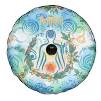 Hawaiian Piko Cultural Pride Aloha Spare Tire Cover Watercolor Spiral Art - Tropical Plumeria Lei Garland