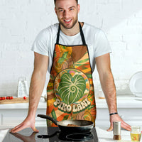 Hawaiian Piko Lani Cultivate I Ka Piko Aloha Apron Retro Psychedelic Taro Leaf - Hibiscus Flowers