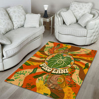 Hawaiian Piko Lani Cultivate I Ka Piko Aloha Area Rug Retro Psychedelic Taro Leaf - Hibiscus Flowers