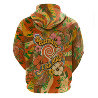 Hawaiian Piko Lani Cultivate I Ka Piko Aloha Hoodie Retro Psychedelic Taro Leaf - Hibiscus Flowers