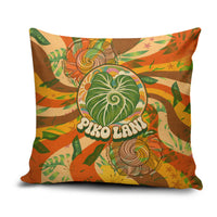 Hawaiian Piko Lani Cultivate I Ka Piko Aloha Pillow Cover Retro Psychedelic Taro Leaf - Hibiscus Flowers