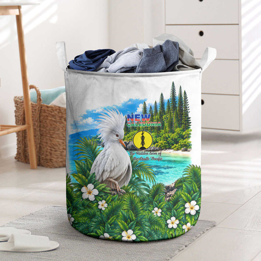 New Caledonia Kagu Bird Nature Laundry Basket South Pacific Hidden Gem Tropical Landscape