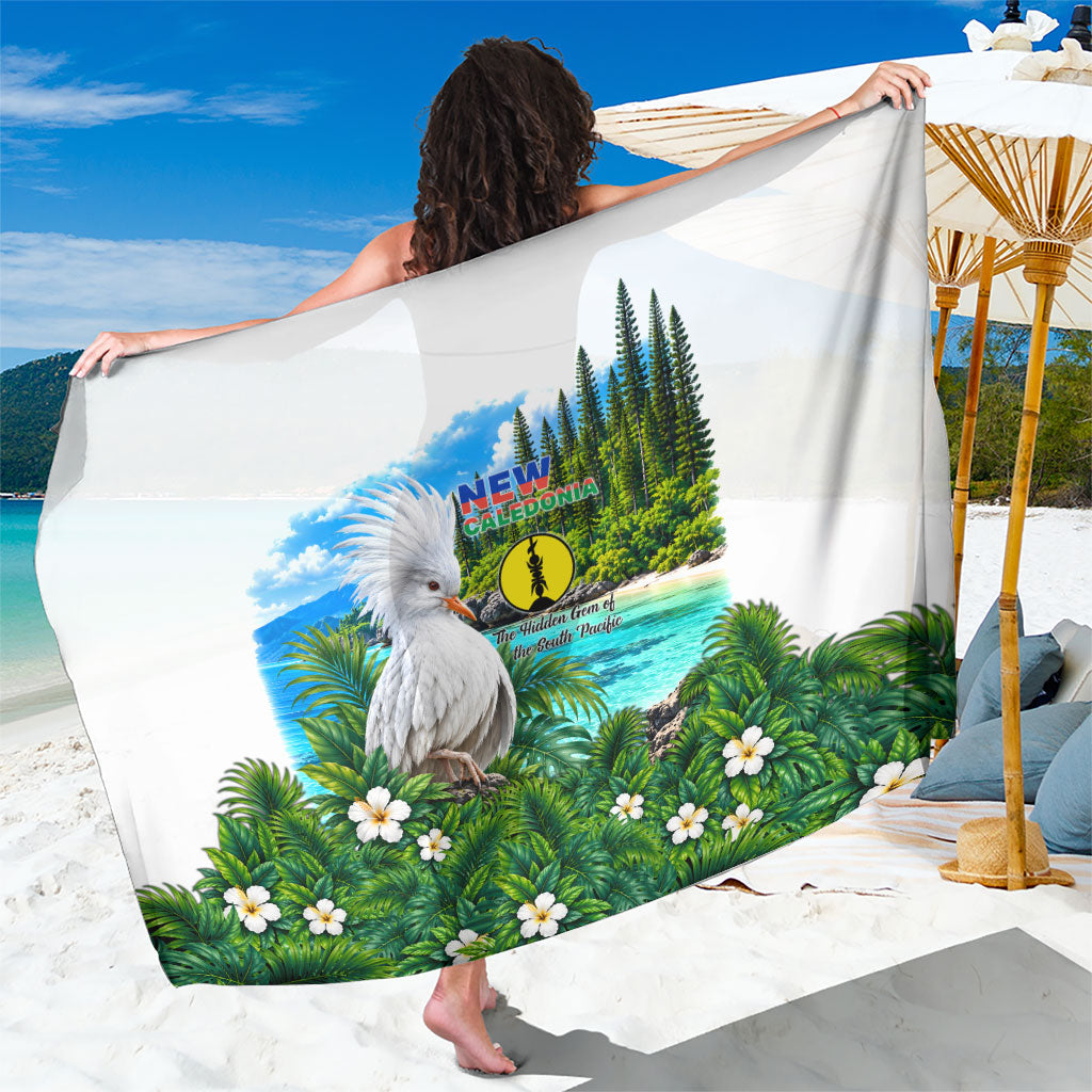 New Caledonia Kagu Bird Nature Sarong South Pacific Hidden Gem Tropical Landscape TS04 One Size 44 x 66 inches Green White - Polynesian Pride