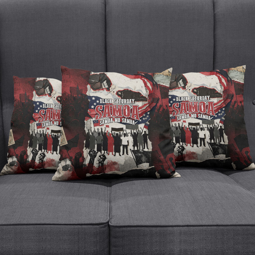 Samoa Black Saturday 1929 Pillow Cover Mau Movement Vintage Newspaper Grunge Polynesian TS04 - Polynesian Pride