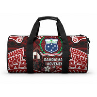 Samoa Black Saturday Mau Movement Duffle Bag Polynesian Tribal Pattern Coat Of Arms Graphic Art TS04 One size Red White - Polynesian Pride