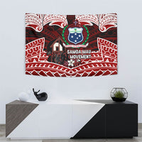 Samoa Black Saturday Mau Movement Tapestry Polynesian Tribal Pattern Coat Of Arms Graphic Art TS04 - Polynesian Pride