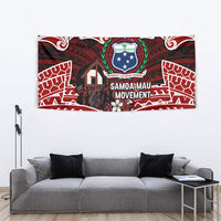 Samoa Black Saturday Mau Movement Tapestry Polynesian Tribal Pattern Coat Of Arms Graphic Art TS04 - Polynesian Pride