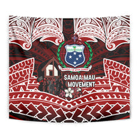 Samoa Black Saturday Mau Movement Tapestry Polynesian Tribal Pattern Coat Of Arms Graphic Art TS04 - Polynesian Pride