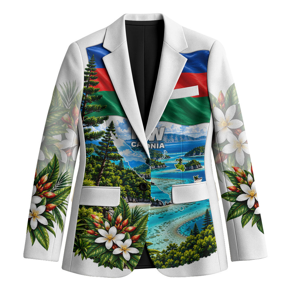 New Caledonia Kanak Flag Landscape Blazer Tropical Island Nature Floral