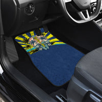 Waimanalo Oahu Hawaii Surfing Car Mats Tropical Beach Retro Sunburst Surfboard