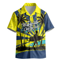 Waimanalo Oahu Hawaii Surfing Kid Hawaiian Shirt Tropical Beach Retro Sunburst Surfboard