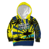 Waimanalo Oahu Hawaii Surfing Kid Hoodie Tropical Beach Retro Sunburst Surfboard