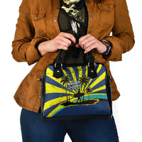 Waimanalo Oahu Hawaii Surfing Shoulder Handbag Tropical Beach Retro Sunburst Surfboard