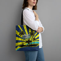 Waimanalo Oahu Hawaii Surfing Tote Bag Tropical Beach Retro Sunburst Surfboard
