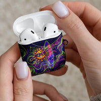 Waimanalo Hawaii Sun Rabbit AirPods Case Psychedelic Trippy Neon Swirl Graphic