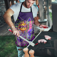 Waimanalo Hawaii Sun Rabbit Apron Psychedelic Trippy Neon Swirl Graphic
