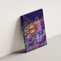 Waimanalo Hawaii Sun Rabbit Canvas Wall Art Psychedelic Trippy Neon Swirl Graphic