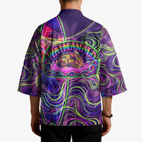 Waimanalo Hawaii Sun Rabbit Kimono Psychedelic Trippy Neon Swirl Graphic