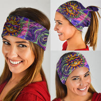 Waimanalo Hawaii Sun Rabbit Neck Gaiter Psychedelic Trippy Neon Swirl Graphic