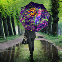 Waimanalo Hawaii Sun Rabbit Umbrella Psychedelic Trippy Neon Swirl Graphic