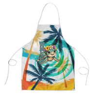 Hawaii Waimanalo Sea Turtle Apron Cute Tropical Beach Aloha Spirit Cartoon