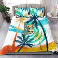 Hawaii Waimanalo Sea Turtle Bedding Set Cute Tropical Beach Aloha Spirit Cartoon
