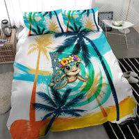 Hawaii Waimanalo Sea Turtle Bedding Set Cute Tropical Beach Aloha Spirit Cartoon