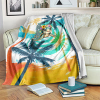 Hawaii Waimanalo Sea Turtle Blanket Cute Tropical Beach Aloha Spirit Cartoon