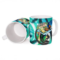 Hawaii Waimanalo Sea Turtle Ceramic Mug Cute Tropical Beach Aloha Spirit Cartoon