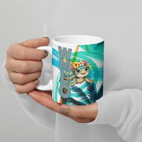 Hawaii Waimanalo Sea Turtle Ceramic Mug Cute Tropical Beach Aloha Spirit Cartoon