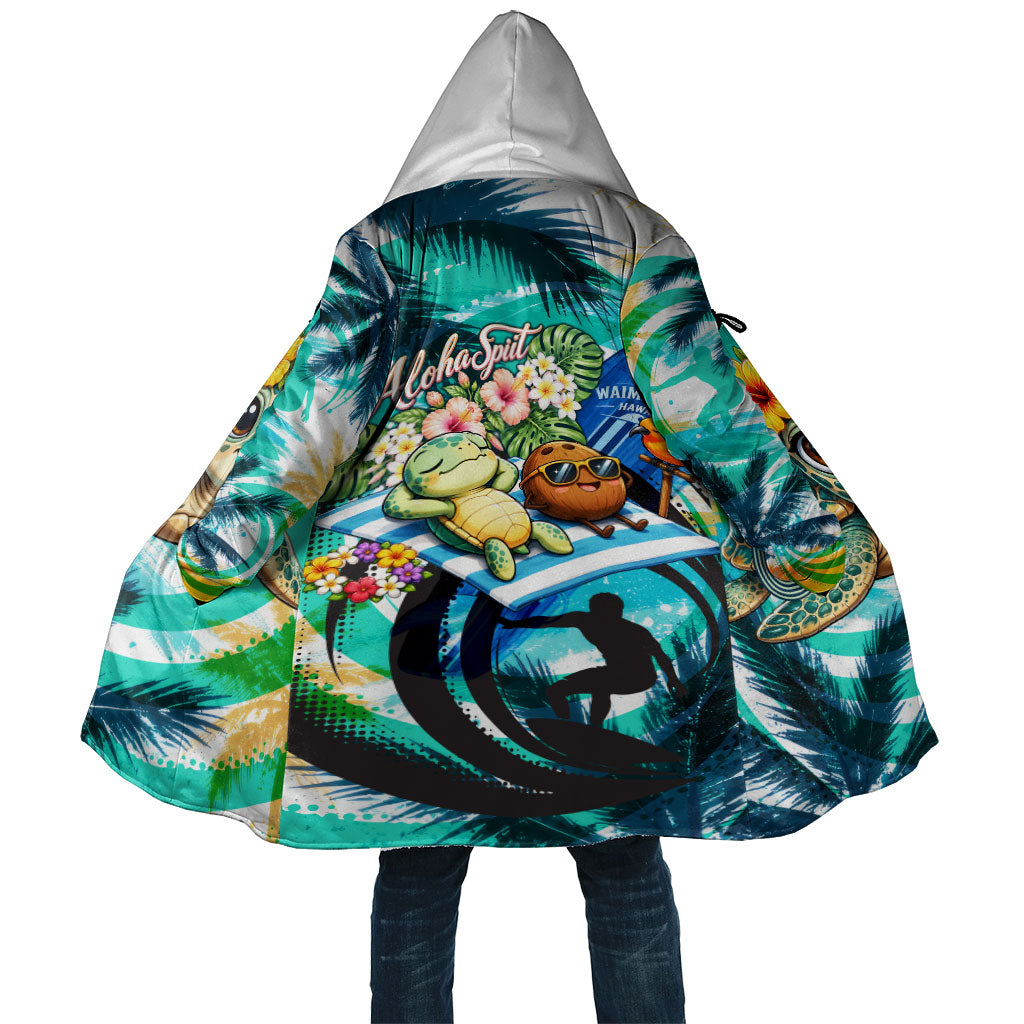 Hawaii Waimanalo Sea Turtle Cloak Cute Tropical Beach Aloha Spirit Cartoon