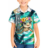 Hawaii Waimanalo Sea Turtle Kid Hawaiian Shirt Cute Tropical Beach Aloha Spirit Cartoon